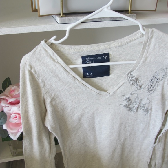 🔴🔴🔴SOLD🔴🔴🔴American Eagle Women's Long Sleeve Shirt Top Size Medium - Picture 6 of 10